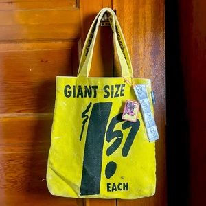 Andy Warhol “Giant Size $1.57” Yellow Tote Bag - Loop NYC
